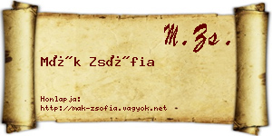 Mák Zsófia névjegykártya